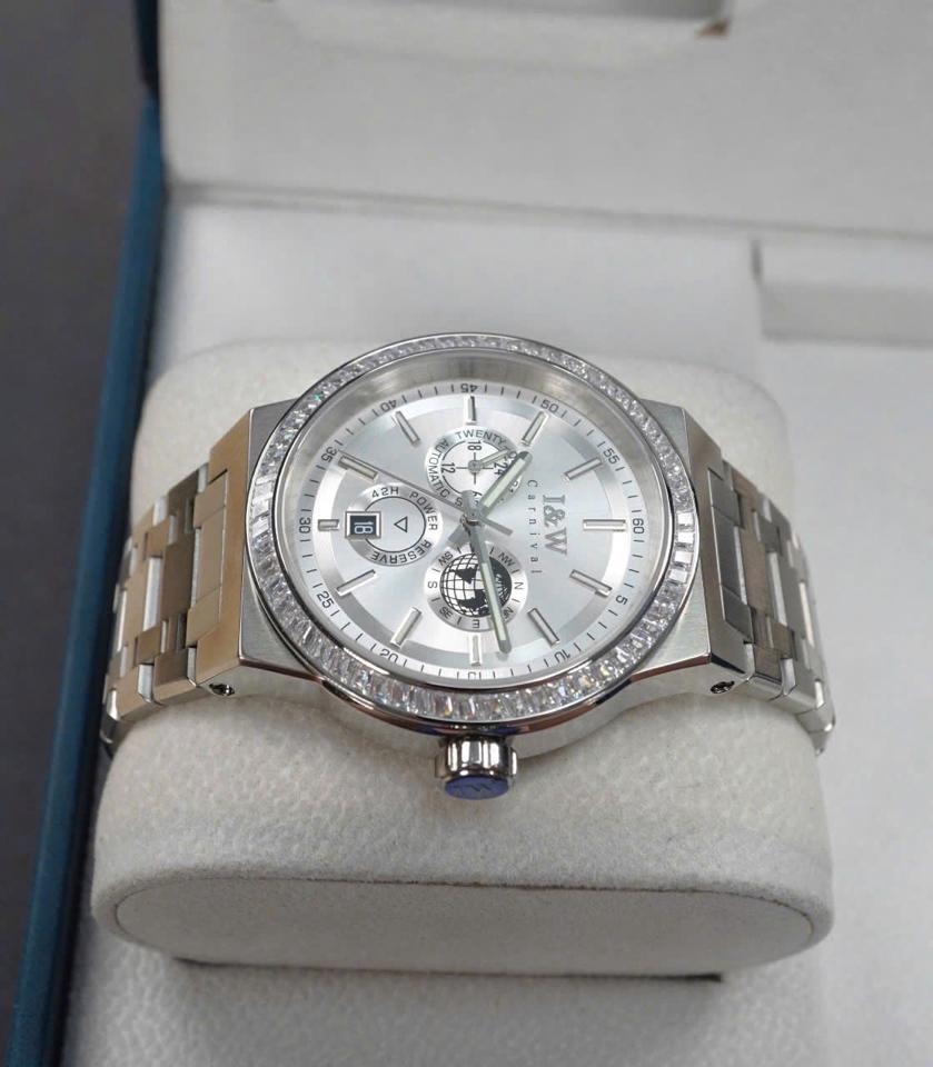 I&W CARNIVAL IW785G 41mm bạc-duoc-ban-tai-NGUYÊN độ đồng hồ (seikomod)