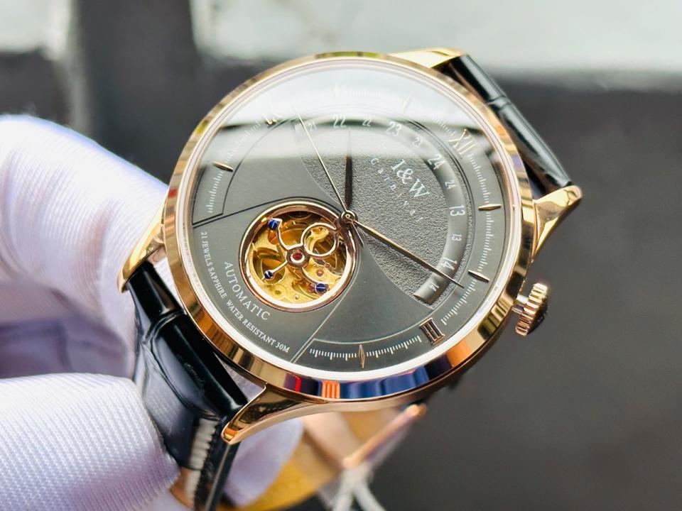 IW CANIVAL - IW525G 41mm mặt xám vàng hồng-duoc-ban-tai-NGUYÊN độ đồng hồ (seikomod)