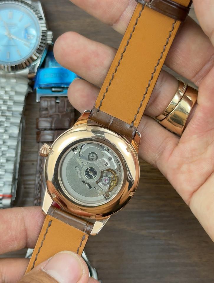 Seikomod Presage 40mm nâu open heart-duoc-ban-tai-NGUYÊN độ đồng hồ (seikomod)