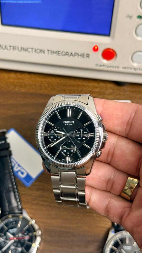 CASIO MTP-1375D-7AVDF 41mm mặt đen-duoc-ban-tai-NGUYÊN độ đồng hồ (seikomod)