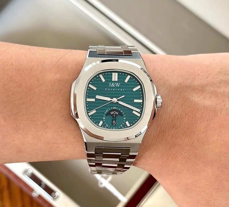 I&W Carnival IW735G xanh lá-duoc-ban-tai-NGUYÊN độ đồng hồ (seikomod)