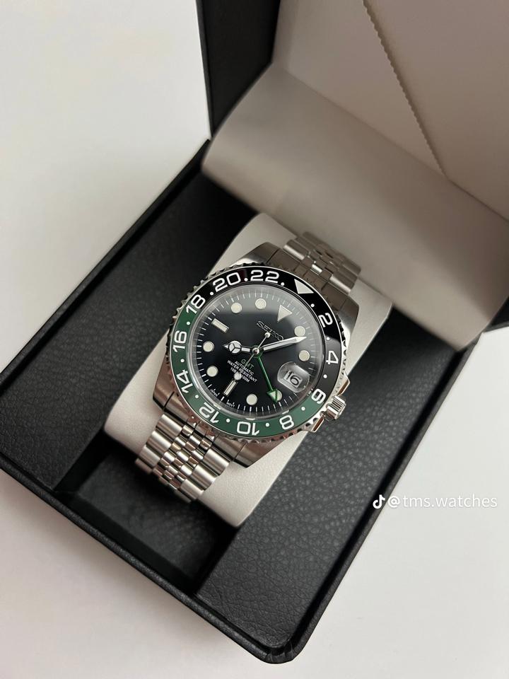 Seikomod submariner 41mm GMT 144-duoc-ban-tai-NGUYÊN độ đồng hồ (seikomod)