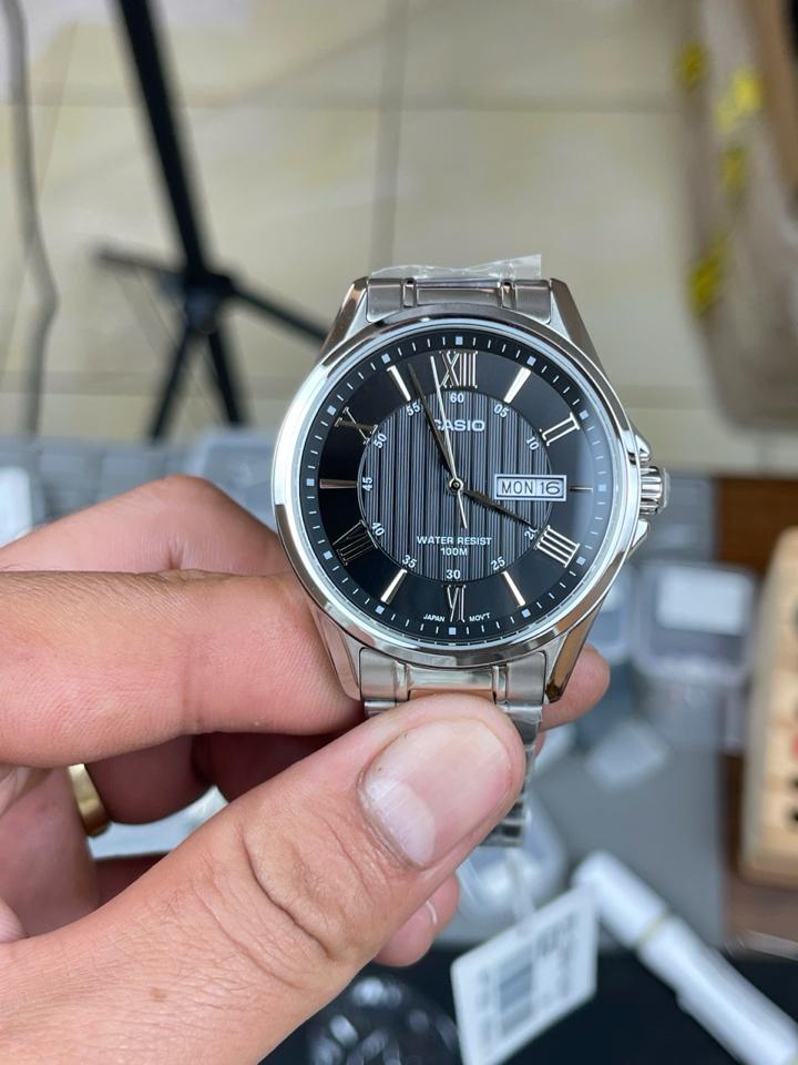 CASIO MTP-1384D-1AVDF-40mm mặt đen -duoc-ban-tai-NGUYÊN độ đồng hồ (seikomod)