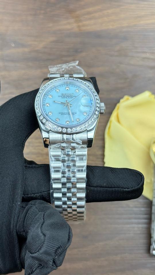 Seikomod DateJust xà cừ xanh-duoc-ban-tai-NGUYÊN độ đồng hồ (seikomod)