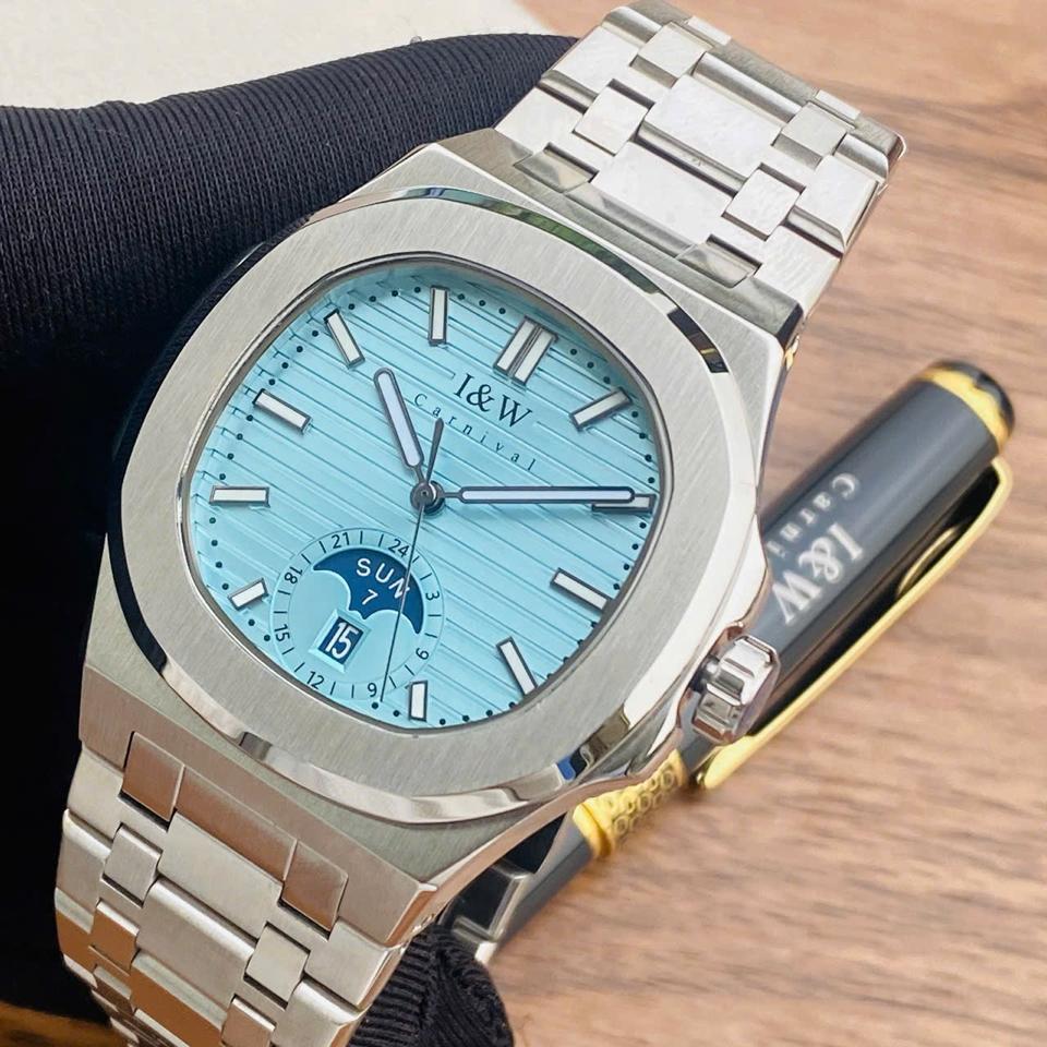 I&W Carnival IW735G xanh ngọc 41mm-duoc-ban-tai-NGUYÊN độ đồng hồ (seikomod)