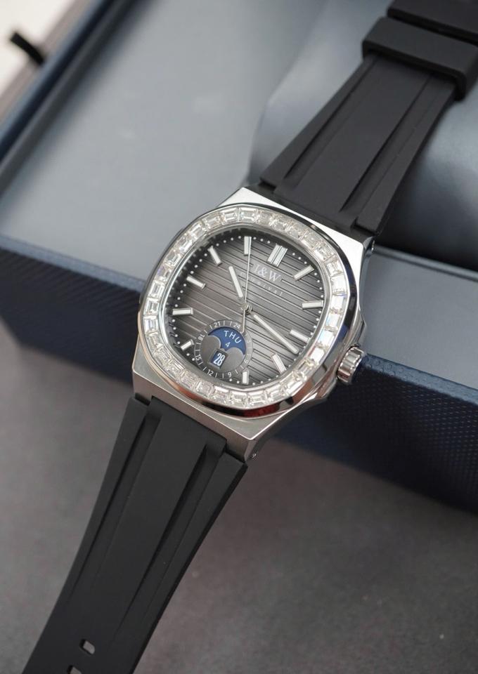 I&W Carnival IW735G mặt xám khói dây cao su-duoc-ban-tai-NGUYÊN độ đồng hồ (seikomod)