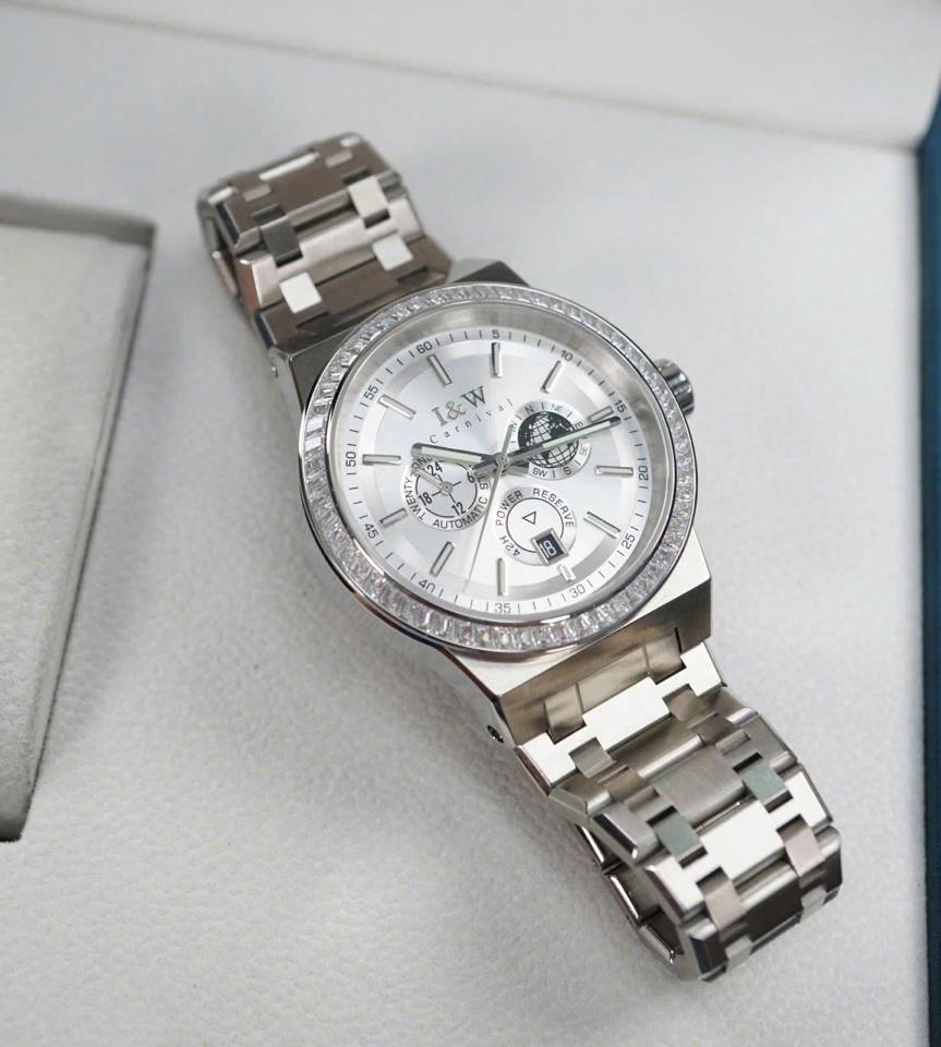 I&W CARNIVAL IW785G 41mm bạc-duoc-ban-tai-NGUYÊN độ đồng hồ (seikomod)
