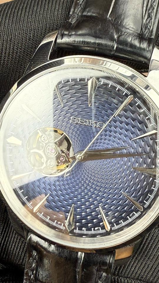 Seikomod Presage 40mm xanh dương open heart-duoc-ban-tai-NGUYÊN độ đồng hồ (seikomod)