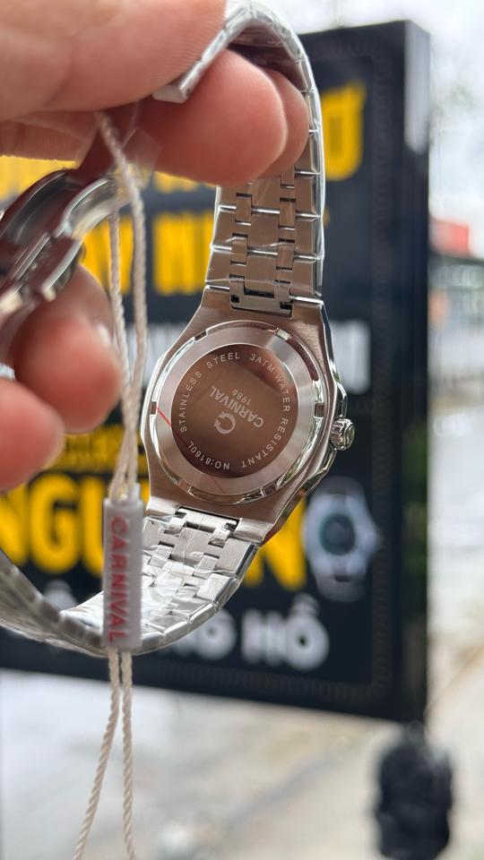 Carnival 8160L 34mm nữ mặt đen-duoc-ban-tai-NGUYÊN độ đồng hồ (seikomod)