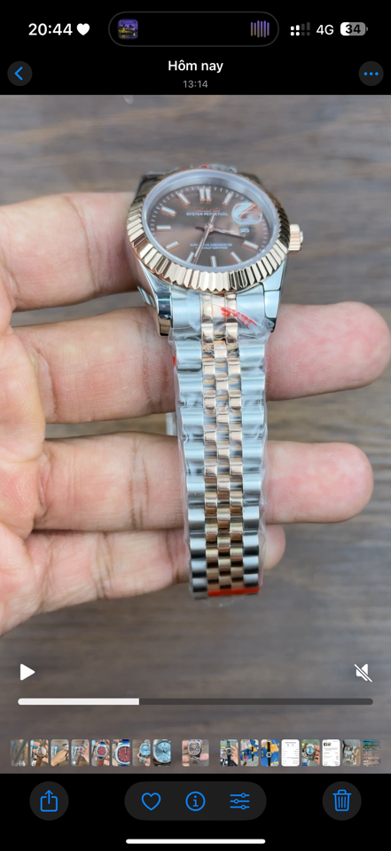 Seikomod DateJust nữ 31mm demi rose socola-duoc-ban-tai-NGUYÊN độ đồng hồ (seikomod)