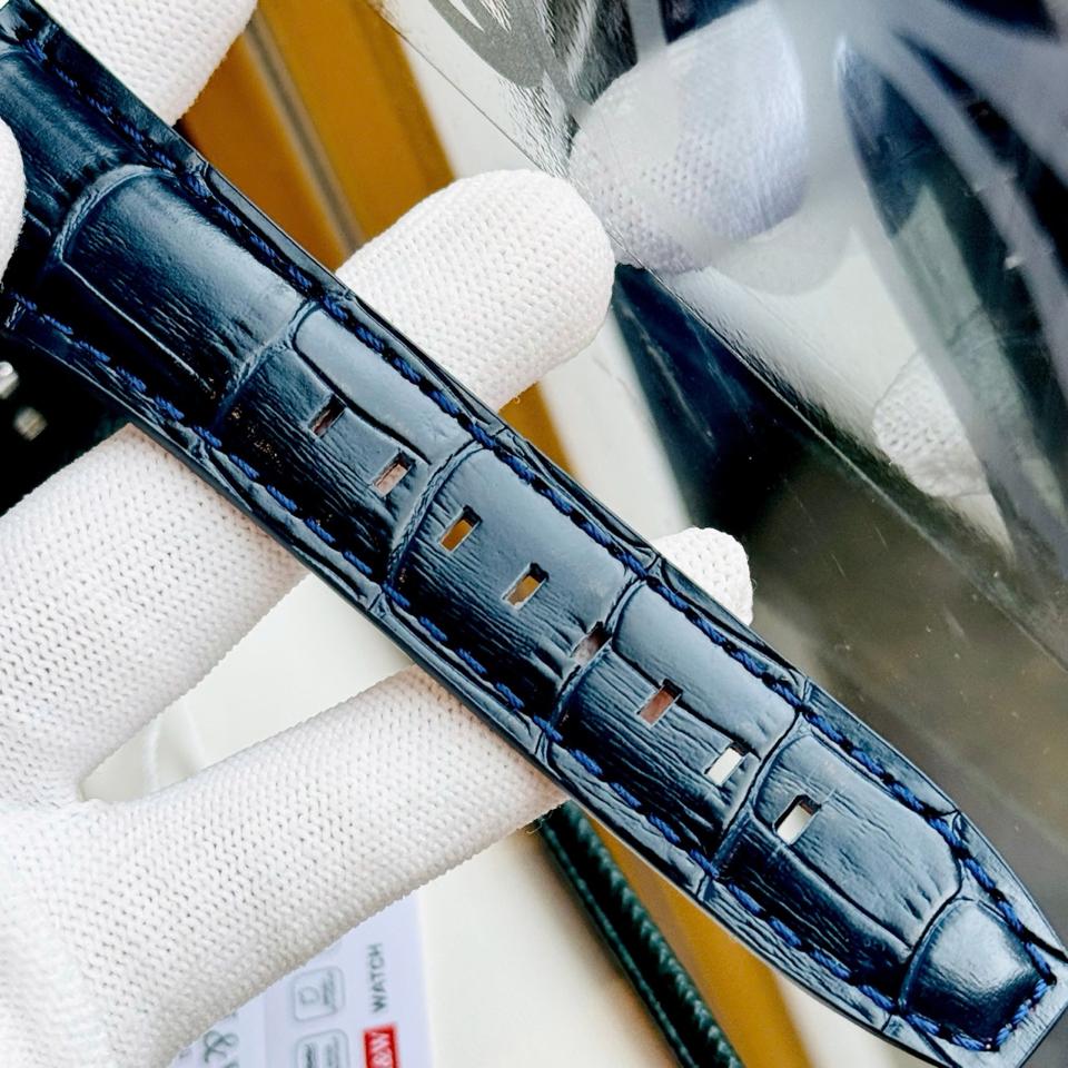 I&W Carnival 726G 41mm xanh navy dây da-duoc-ban-tai-NGUYÊN độ đồng hồ (seikomod)