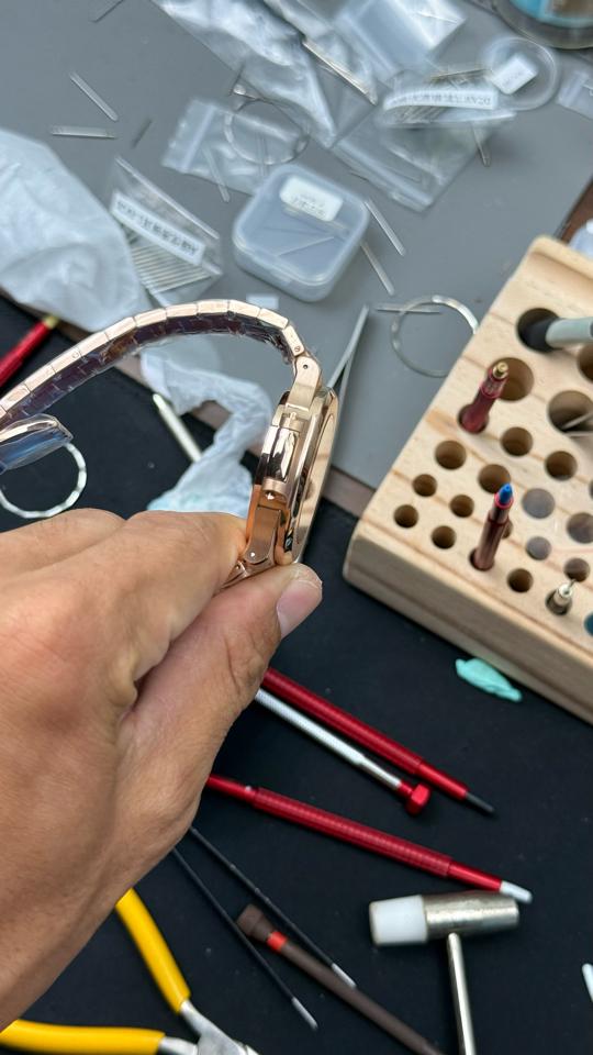 Seikomod Nautilus xà cừ trắng rose-duoc-ban-tai-NGUYÊN độ đồng hồ (seikomod)