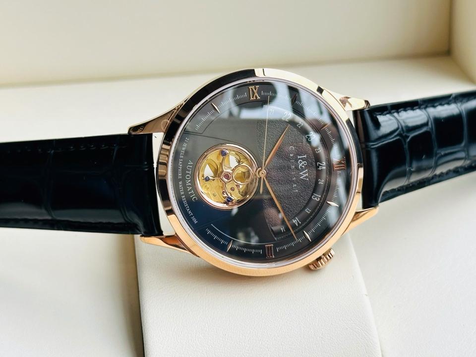 IW CANIVAL - IW525G 41mm mặt xám vàng hồng-duoc-ban-tai-NGUYÊN độ đồng hồ (seikomod)