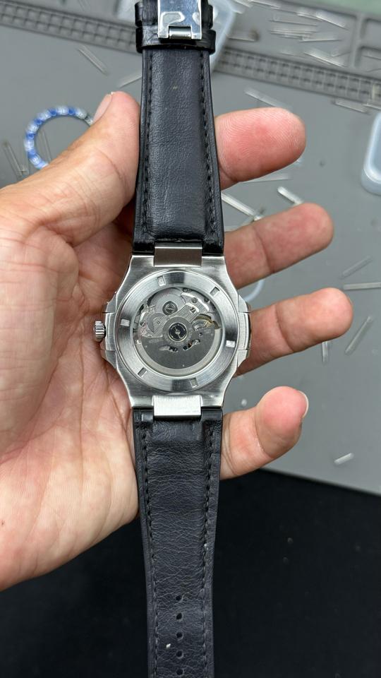 Seikomod Nautilus 39,5mm xà cừ trắng-duoc-ban-tai-NGUYÊN độ đồng hồ (seikomod)