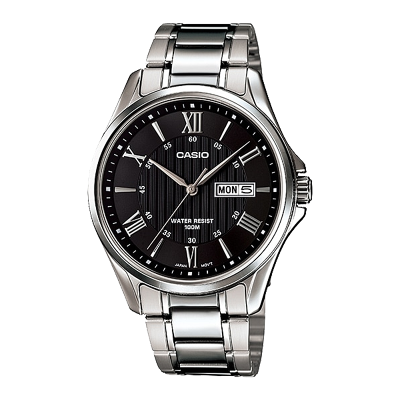CASIO MTP-1384D-1AVDF-40mm mặt đen -duoc-ban-tai-NGUYÊN độ đồng hồ (seikomod)