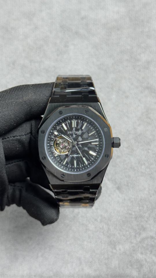 Seikomod AP 41mm full đen lộ tim-duoc-ban-tai-NGUYÊN độ đồng hồ