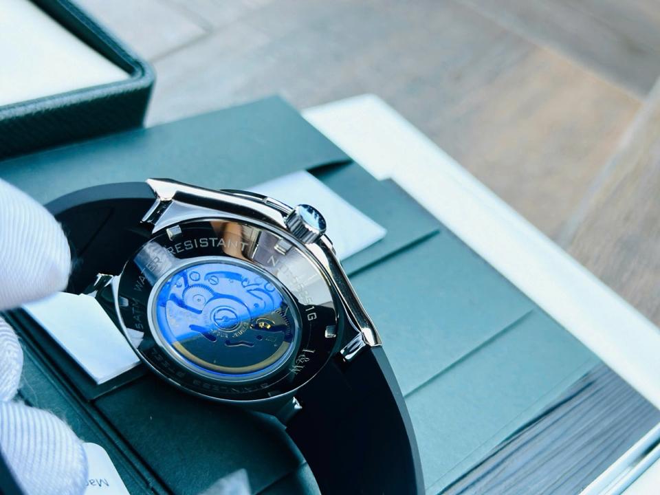 TIỂU HUBLOT I&W  CARNIVAL   IW55851   41mm viền trơn mặt trắng-duoc-ban-tai-NGUYÊN độ đồng hồ (seikomod)