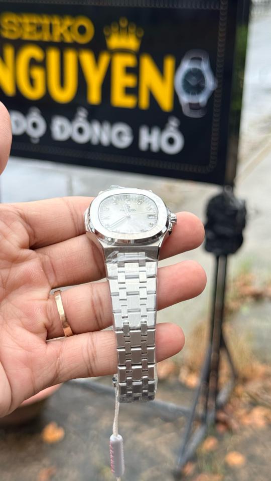 Carnival 8160L 34mm nữ mặt xà cừ trắng-duoc-ban-tai-NGUYÊN độ đồng hồ (seikomod)