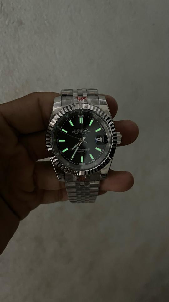 Seikomod Dayjust 40mm (đen-dạ quang)-duoc-ban-tai-NGUYÊN độ đồng hồ (seikomod)