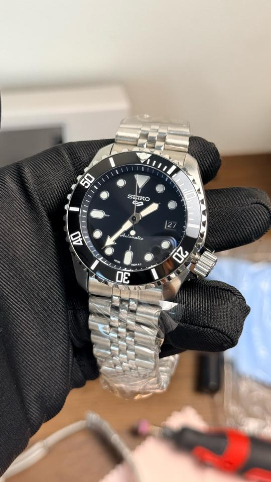 Seikomod SKX 42mm đen dây thép-duoc-ban-tai-NGUYÊN độ đồng hồ (seikomod)