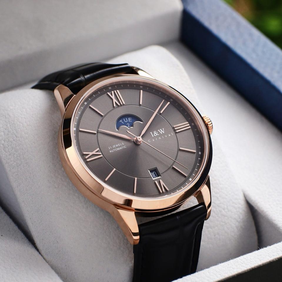 IW CANIVAL - IW528G 41mm dây da đủ màu-duoc-ban-tai-NGUYÊN độ đồng hồ (seikomod)