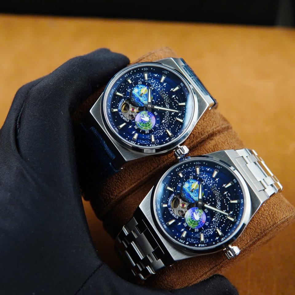 I&W Carnival Earth Blue Dial IW708G 41mm đủ loại dây-duoc-ban-tai-NGUYÊN độ đồng hồ (seikomod)