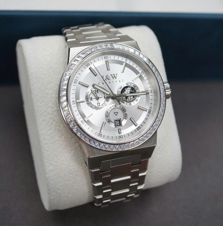 I&W CARNIVAL IW785G 41mm bạc-duoc-ban-tai-NGUYÊN độ đồng hồ (seikomod)