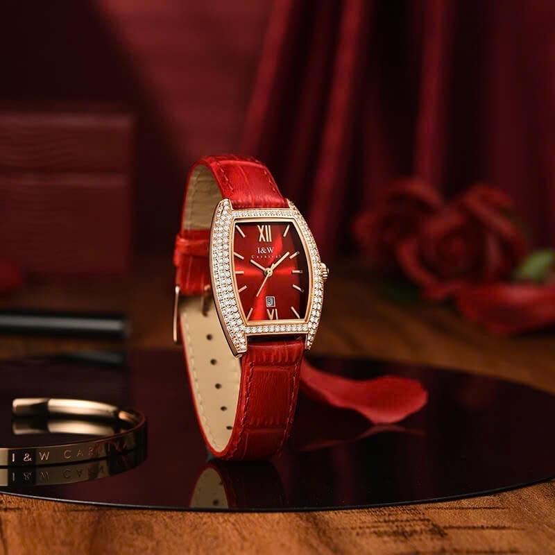 IW CANIVAL - IW537L nữ đỏ-duoc-ban-tai-NGUYÊN độ đồng hồ (seikomod)