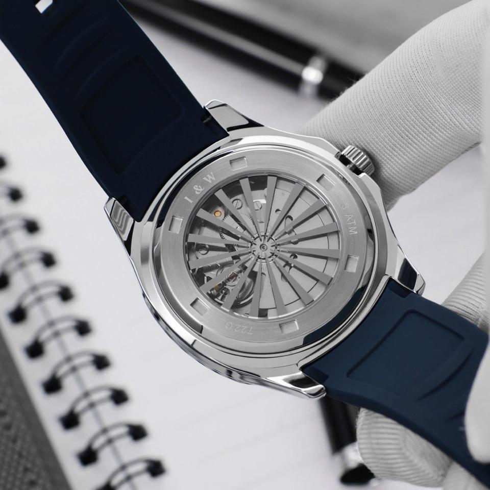 IW CANIVAL - IW722G (aquanuat) 40mm xanh dương navy-duoc-ban-tai-NGUYÊN độ đồng hồ (seikomod)