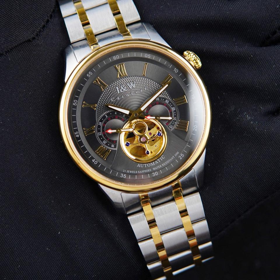 I&W CARNIVAL IW613G 41mm mặt đen-duoc-ban-tai-NGUYÊN độ đồng hồ (seikomod)