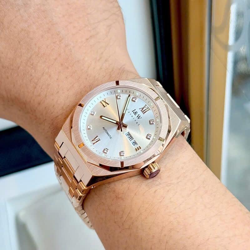 IW CARNIVAL IW751G 41mm vàng hồng mặt trắng-duoc-ban-tai-NGUYÊN độ đồng hồ (seikomod)