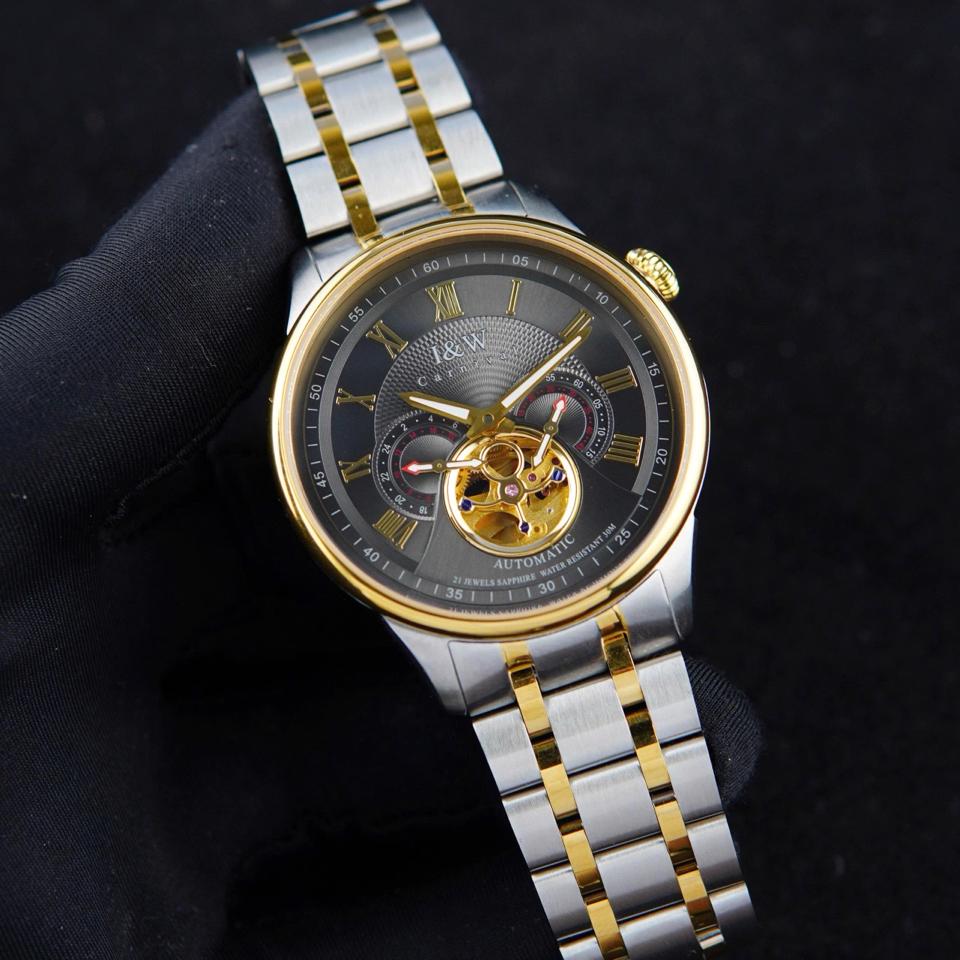 I&W CARNIVAL IW613G 41mm mặt đen-duoc-ban-tai-NGUYÊN độ đồng hồ (seikomod)