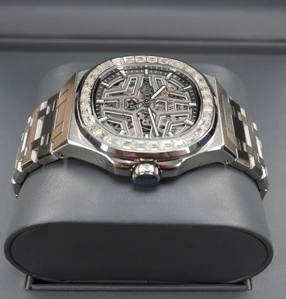 I&W CARNIVAL IW763G tiểu Patek niềng đá Skeleton 41mm-duoc-ban-tai-NGUYÊN độ đồng hồ (seikomod)