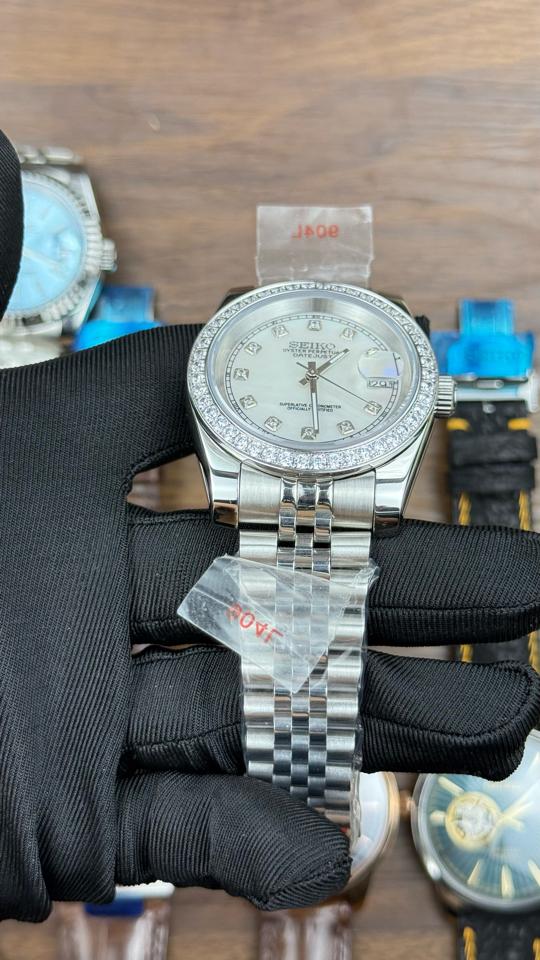 Seikomod DateJust xà cừ đá-duoc-ban-tai-NGUYÊN độ đồng hồ (seikomod)