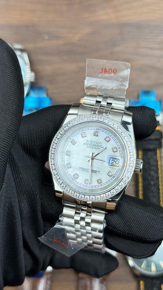 Seikomod DateJust xà cừ đá-duoc-ban-tai-NGUYÊN độ đồng hồ (seikomod)