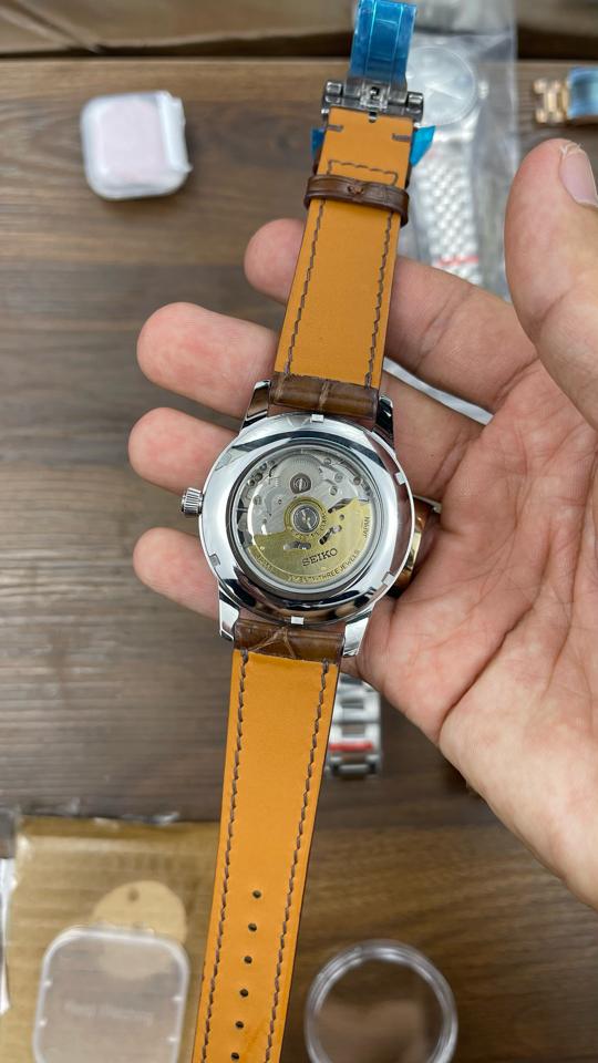 Seikomod Presage 40mm demi vàng hồng lộ tim-duoc-ban-tai-NGUYÊN độ đồng hồ (seikomod)