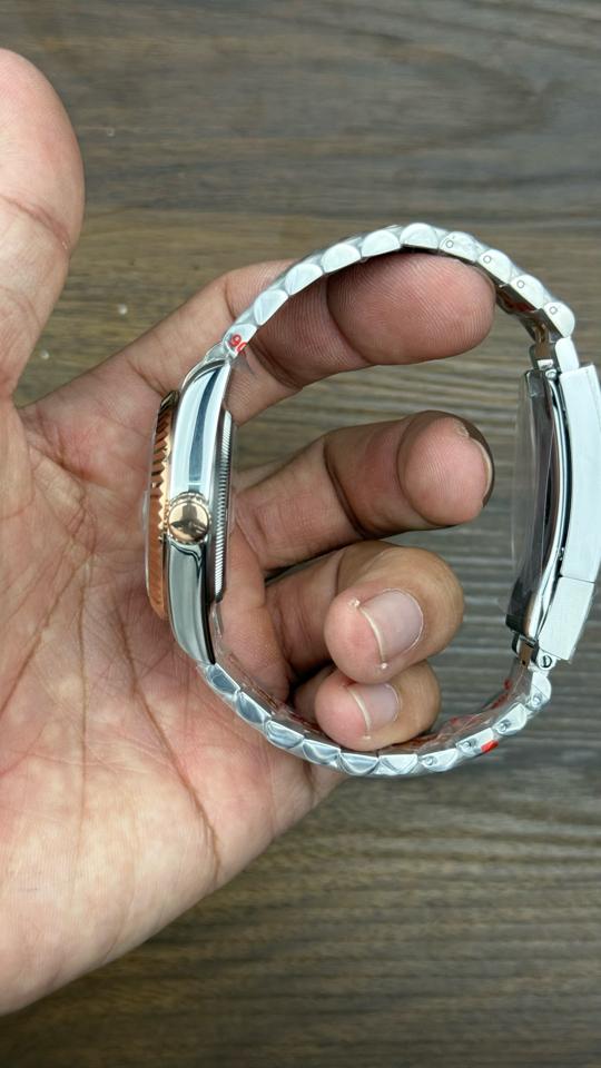 Seikomod DateJust demi vàng hồng xà cừ trắng-duoc-ban-tai-NGUYÊN độ đồng hồ (seikomod)