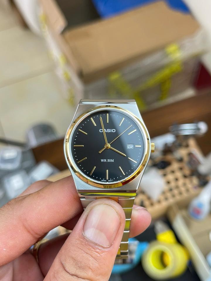 CASIO MTP-B145SG-7AVDF 40x35mm mặt đen-duoc-ban-tai-NGUYÊN độ đồng hồ (seikomod)