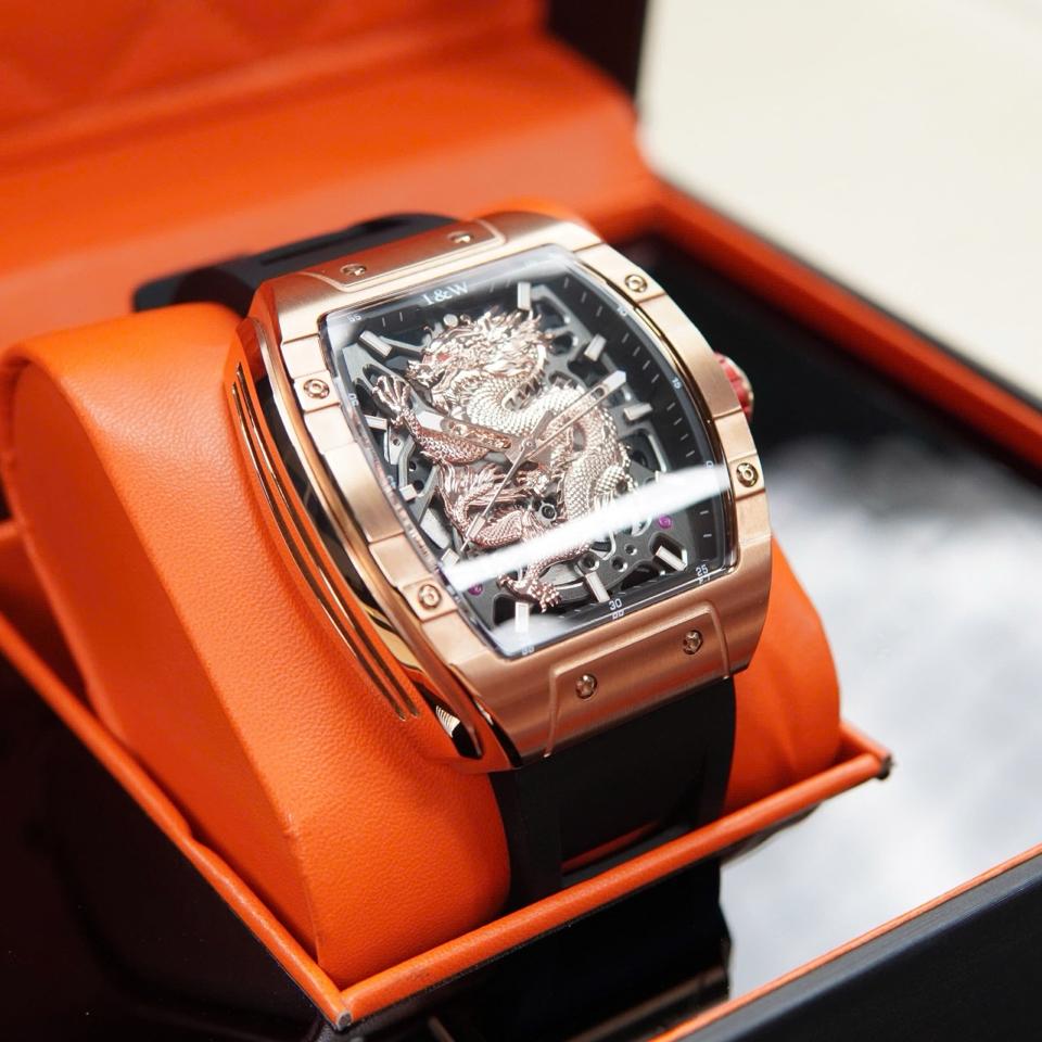 I&W CARNIVAL 787G mặt rồng vàng hồng-duoc-ban-tai-NGUYÊN độ đồng hồ (seikomod)