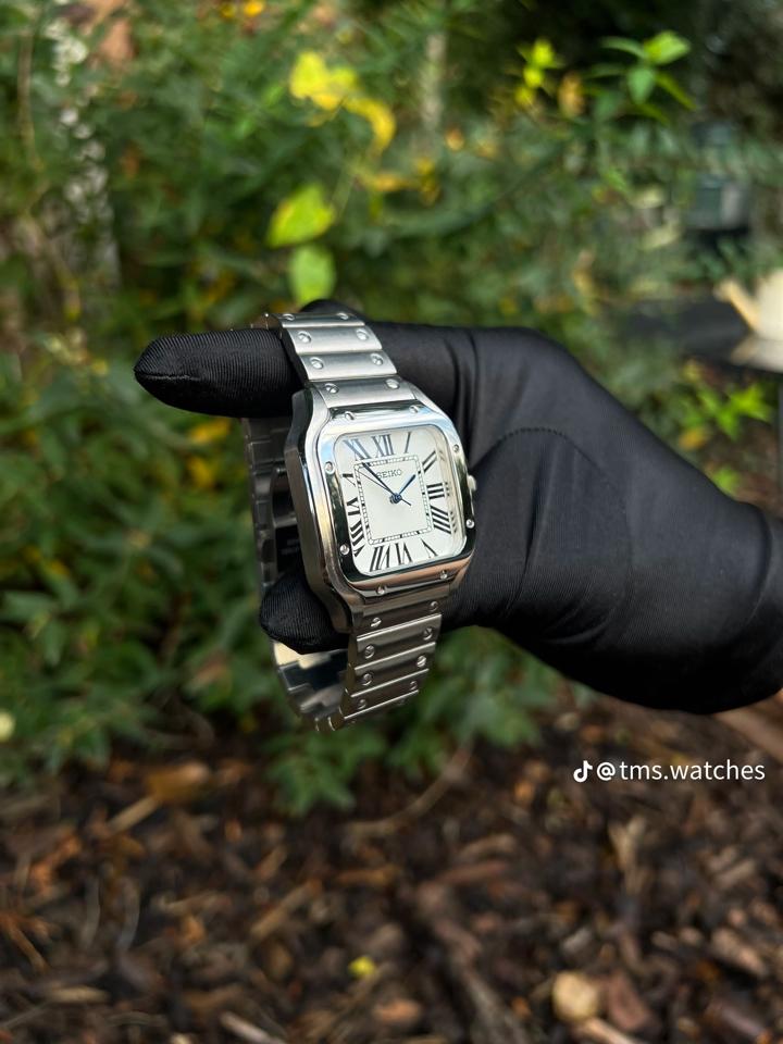 Seikomod Santos 38mm-duoc-ban-tai-NGUYÊN độ đồng hồ (seikomod)