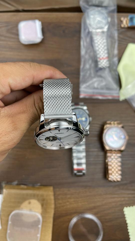 Seikomod Presage 40mm lộ tim dây thép lưới-duoc-ban-tai-NGUYÊN độ đồng hồ (seikomod)