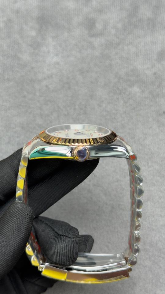 Seikomod DateJust xà cừ trắng demi hồng-duoc-ban-tai-NGUYÊN độ đồng hồ