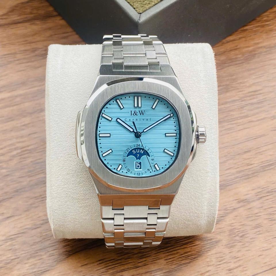 I&W Carnival IW735G xanh ngọc 41mm-duoc-ban-tai-NGUYÊN độ đồng hồ (seikomod)