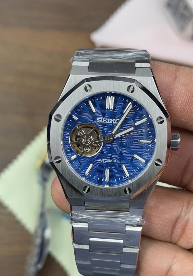 Seikomod AP 37mm lộ tim xanh navy-duoc-ban-tai-NGUYÊN độ đồng hồ (seikomod)