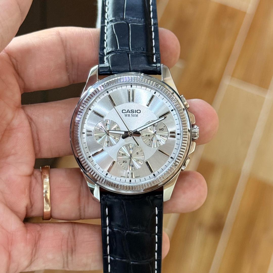 CASIO MTP-1375L- 41mm (mặt trắng)-duoc-ban-tai-NGUYÊN độ đồng hồ