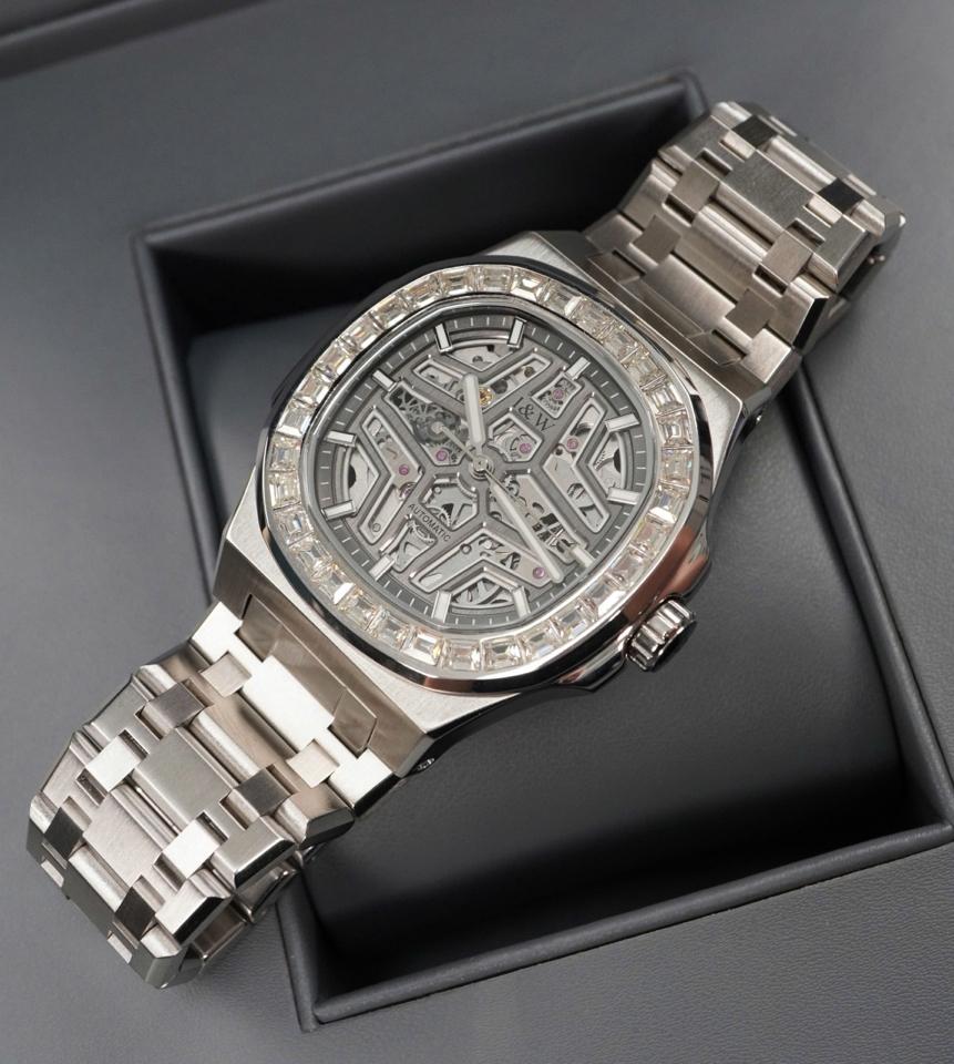 I&W CARNIVAL IW763G tiểu Patek niềng đá Skeleton 41mm-duoc-ban-tai-NGUYÊN độ đồng hồ (seikomod)