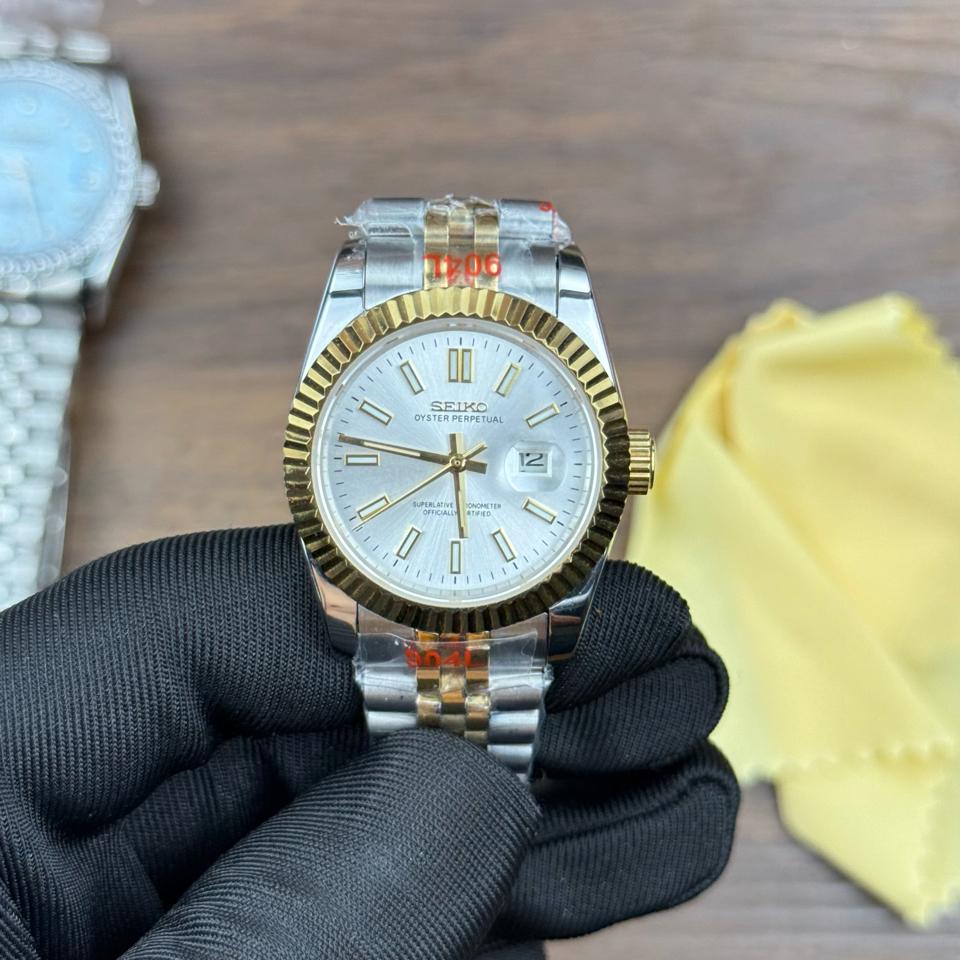 Seikomod DateJust nữ 31mm demi gold-duoc-ban-tai-NGUYÊN độ đồng hồ (seikomod)