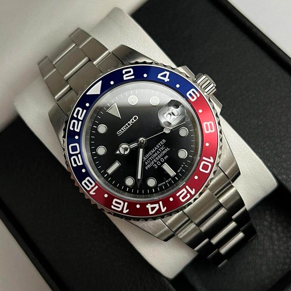 Seikomod submariner 41mm GMT 145-duoc-ban-tai-NGUYÊN độ đồng hồ (seikomod)