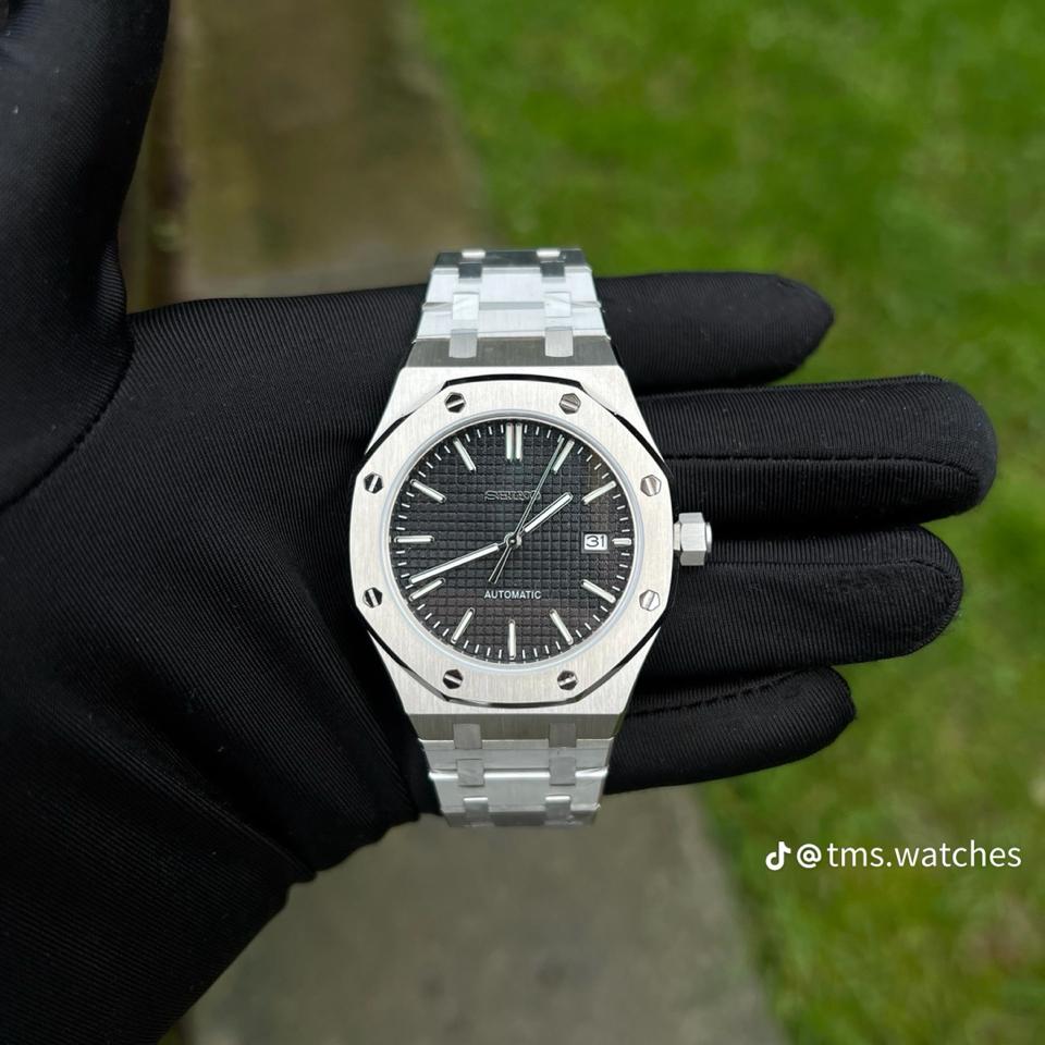 Seikomod AP royal oak đen 41mm-duoc-ban-tai-NGUYÊN độ đồng hồ (seikomod)