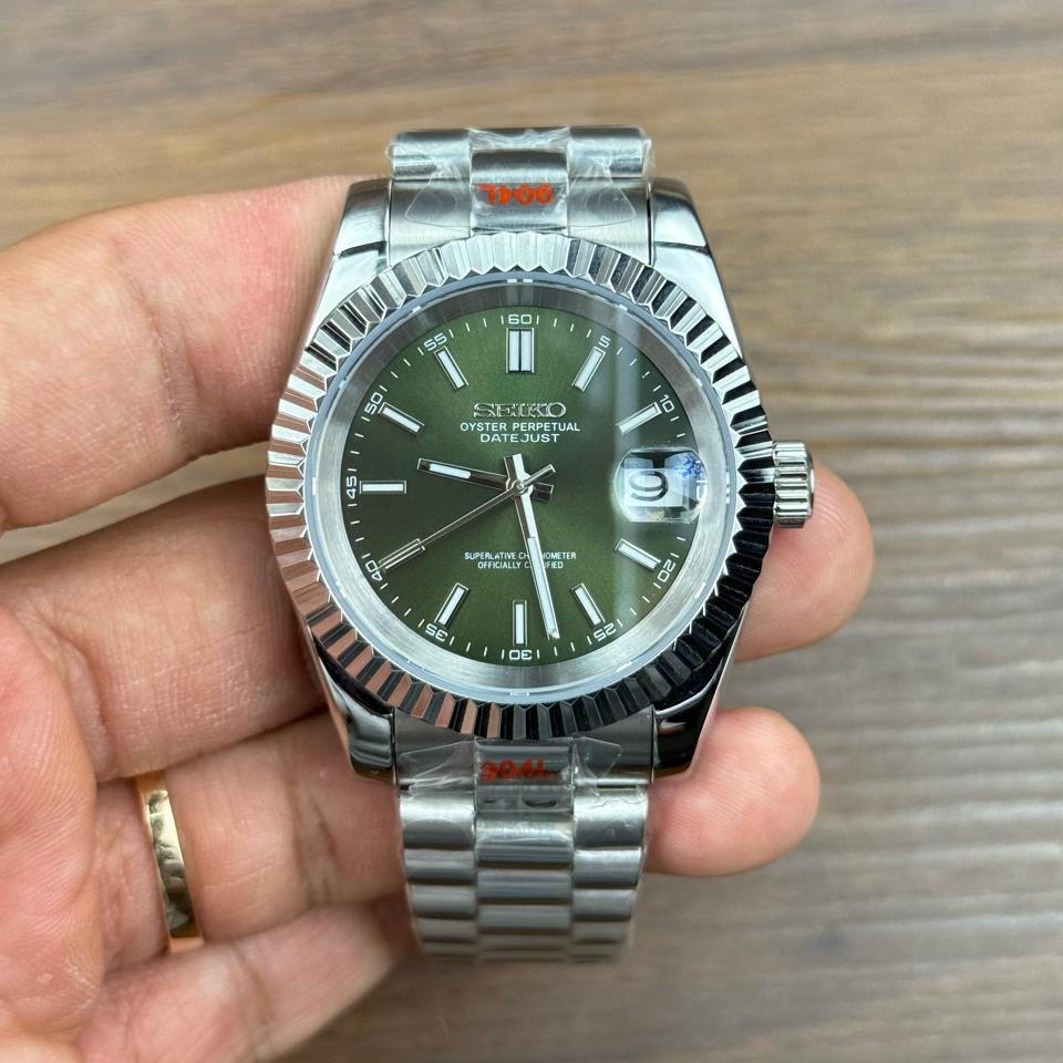 Seikomod DateJust xanh rêu-duoc-ban-tai-NGUYÊN độ đồng hồ (seikomod)